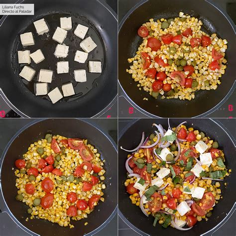 fotografía de salteado de maíz y tomates
