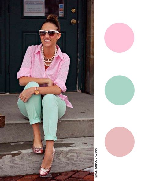 Collage de diversos looks de street style con rosa pastel y diferentes combinaciones