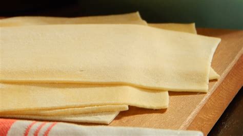 Láminas de pasta fresca para lasaña