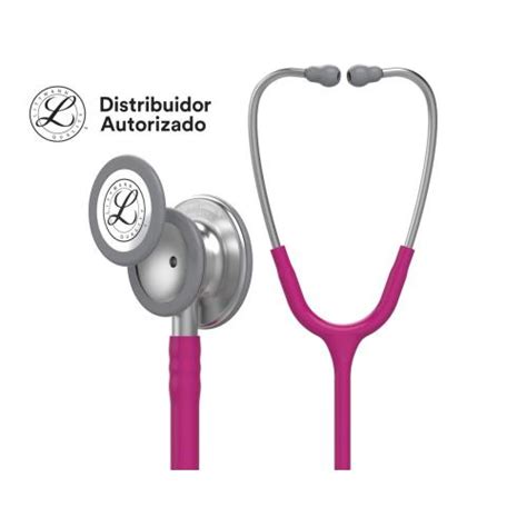 Estetoscopio Littmann Classic III Frambuesa (Ref. 5648) en primer plano, destacando su color y componentes metálicos