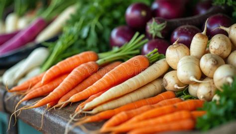 variedad de nabos frescos en una cesta de mercado