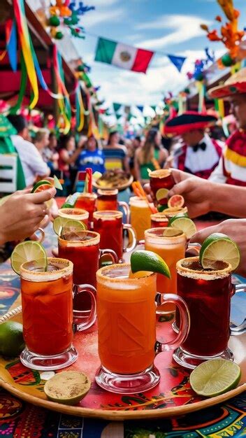 Foto de una mesa con micheladas y tacos, representando un maridaje perfecto
