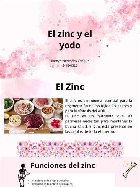 Tabla o infografía de fuentes vegetales de zinc, yodo, selenio y vitamina B2