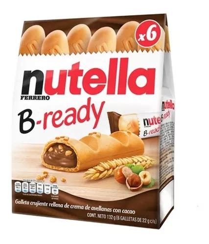 Envase de Nutella B-Ready mostrando las barritas