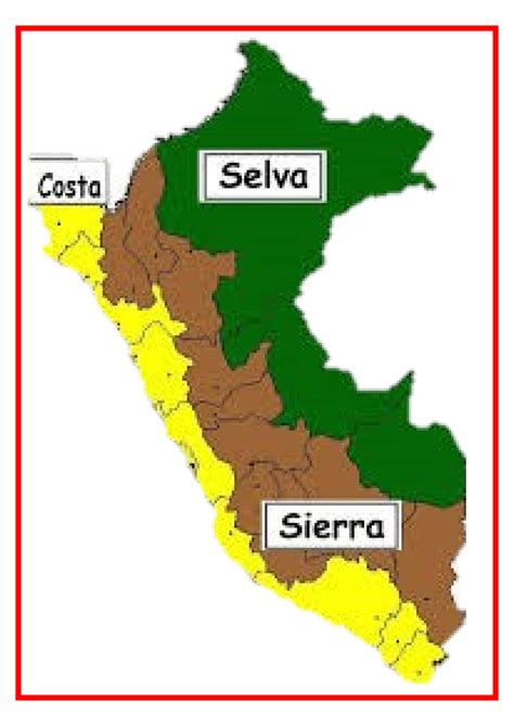 Mapa del Perú mostrando la región costera donde se produce el pisco.
