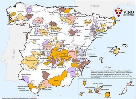 Mapa de las regiones españolas con denominación de origen de chorizo