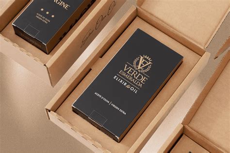Diseño de embalaje de chocolate premium con cajas de cartón