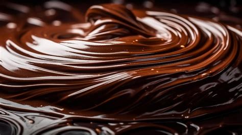 Ganache de chocolate brillante recién hecha