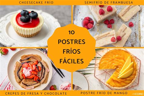 Infografía: Clasificación de postres sin necesidad de horno (fríos, helados, copas y cremas)
