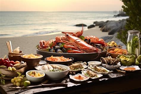 Restaurante frente al mar en Bahía Inglesa con platos de mariscos en la mesa