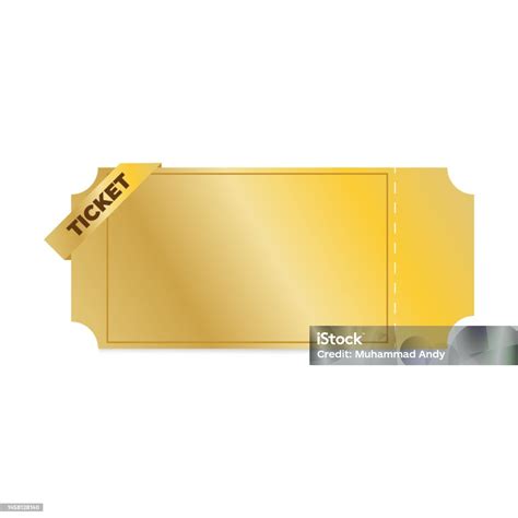 Ilustración de un ticket dorado de chocolate
