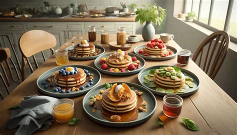 Panqueques con distintos toppings y rellenos