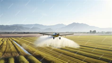 Avión fumigando cultivos con pesticidas
