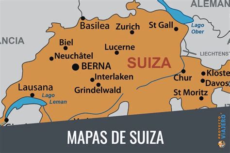 Mapa de la región de Romandía y los Alpes suizos