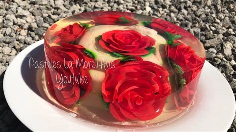Gelatina 3D con diseños florales internos
