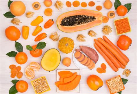 Alimentos de color naranja ricos en carotenos