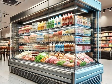 Vitrinas refrigeradas para carnicerías y charcuterías con productos expuestos