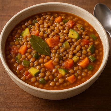 Plato de lentejas con verduras, mostrando su valor nutricional para atletas