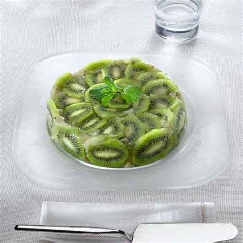 foto de postre de kiwi y tofu
