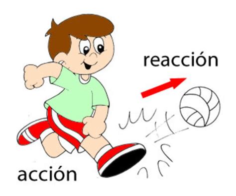 Ilustración de la tercera ley de Newton (acción y reacción) o de una pelota rodando por inercia