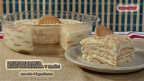 Postre de capas de galleta y crema de chocolate con leche condensada en un molde rectangular