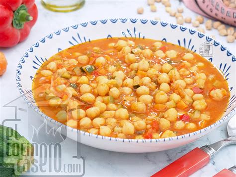 Esquema de la olla exprés con las verduras y garbanzos cocinándose