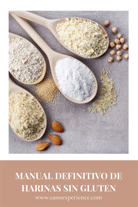 Variedad de harinas sin gluten en frascos etiquetados