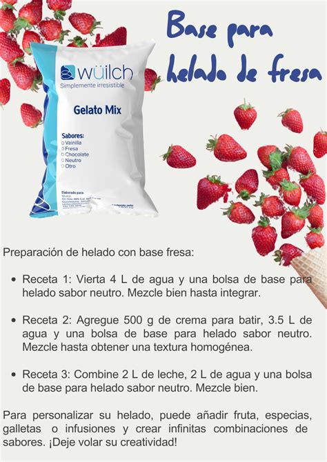 Imagen de ingredientes y bases para helado de alta calidad