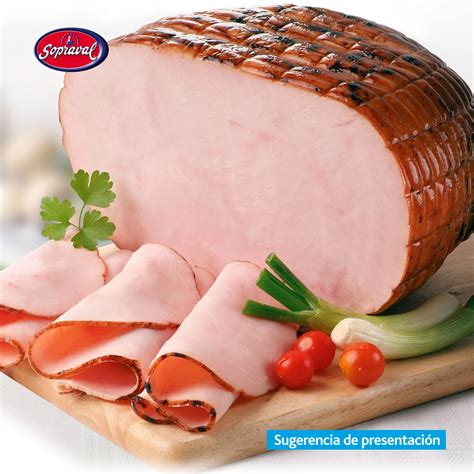 Plato de jamón cocido acaramelado con toques dulces