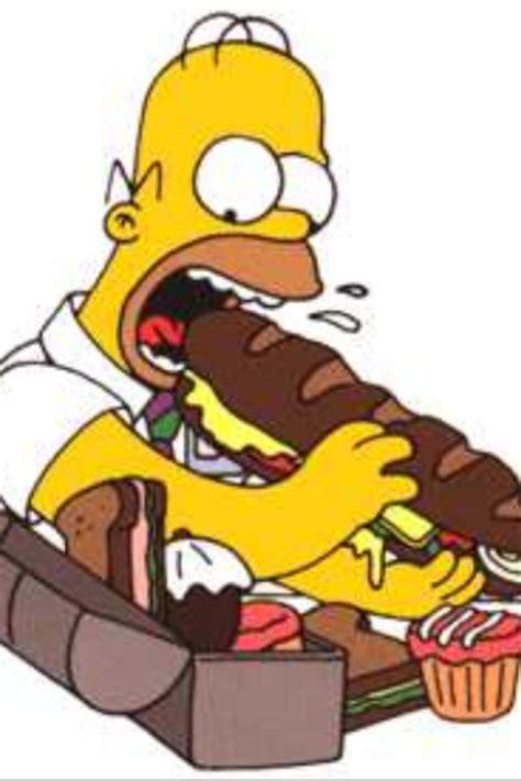 Homer Simpson comiendo jamón rancio y sintiéndose mal
