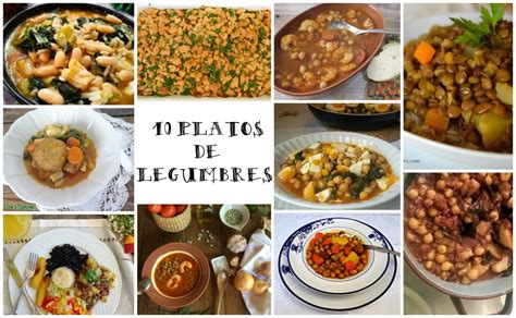 Variedad de platos preparados con legumbres