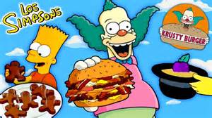 Diseño de la hamburguesa de costilla de Krusty Burger tal como aparece en Los Simpson
