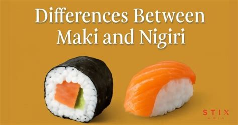Infografía comparativa: estructura y componentes básicos de Nigiri vs. Maki vs. Uramaki
