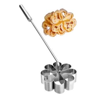 Imagen de un molde metálico para hacer flores fritas