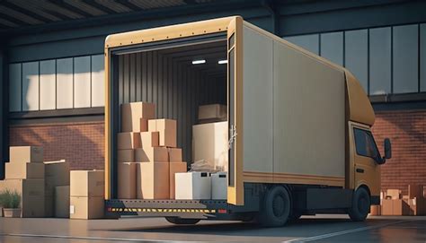 Imagen de un camión de reparto o almacén de distribución de alimentos, simbolizando la logística de venta por caja/galón.
