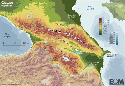 Mapa antiguo de la región del Cáucaso mostrando el origen del kéfir