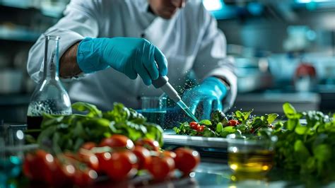 Imagen de laboratorio analizando muestras de alimentos para detectar contaminantes químicos