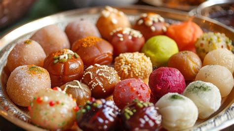 Variedad de dulces indios tradicionales