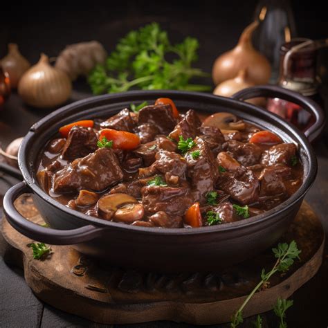 Foto de Boeuf Bourguignon servido