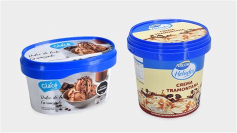 foto de diversos tipos de envases de helado artesanal