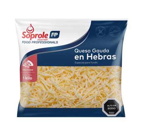 Queso Gauda en hebras listo para rellenar empanadas