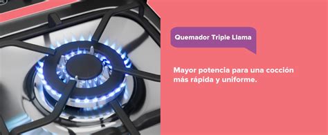 Esquema o infografía mostrando el quemador Triple Llama