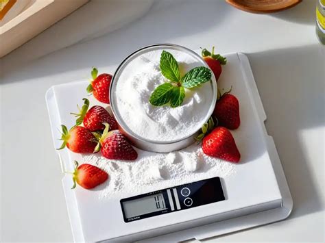 Báscula de cocina digital pesando ingredientes para una receta