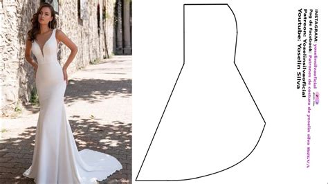 Esquema de falda corte sirena con opciones de aberturas y paneles