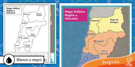 Mapa costero de la región de Atacama destacando las antiguas caletas y asentamientos pesqueros de los pueblos Changos, Diaguitas y Collas.