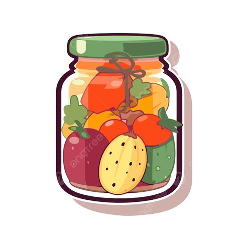 Ilustración de un tarro de vidrio con frutas deshidratadas y un indicador de humedad