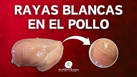 Pechuga de pollo con rayas blancas evidentes