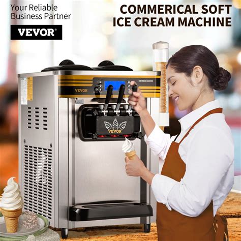 Máquina de helado soft comercial VEVOR en funcionamiento