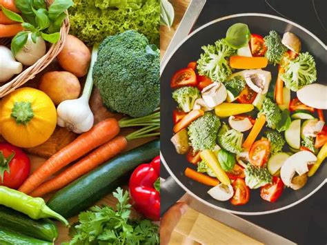 Tabla comparativa: Verduras crudas vs. cocidas