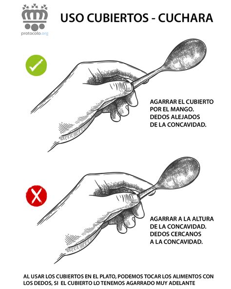 Esquema de la prueba de la cuchara para verificar la consistencia de una salsa